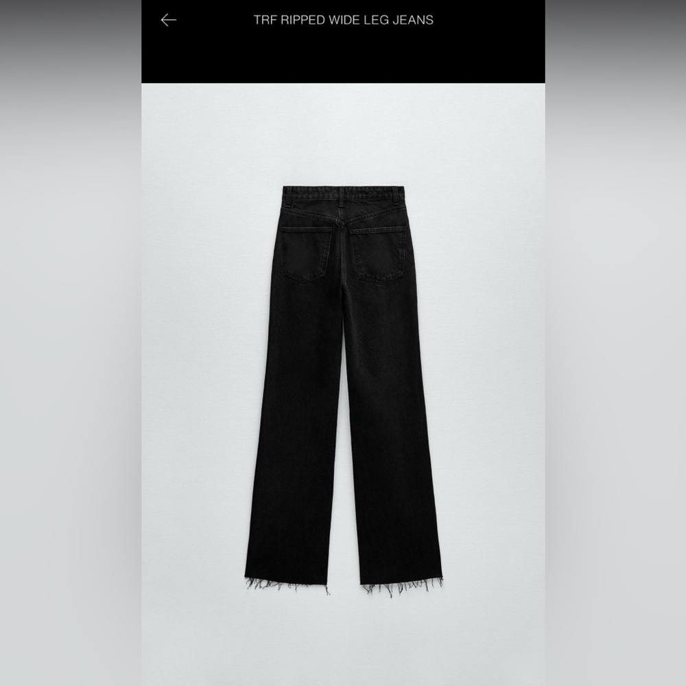 Zara Black Wide Leg Jeans